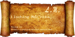 Lisching Mónika névjegykártya